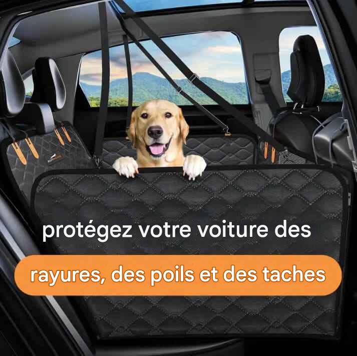 Protection de siège auto pour chien à fond rigide